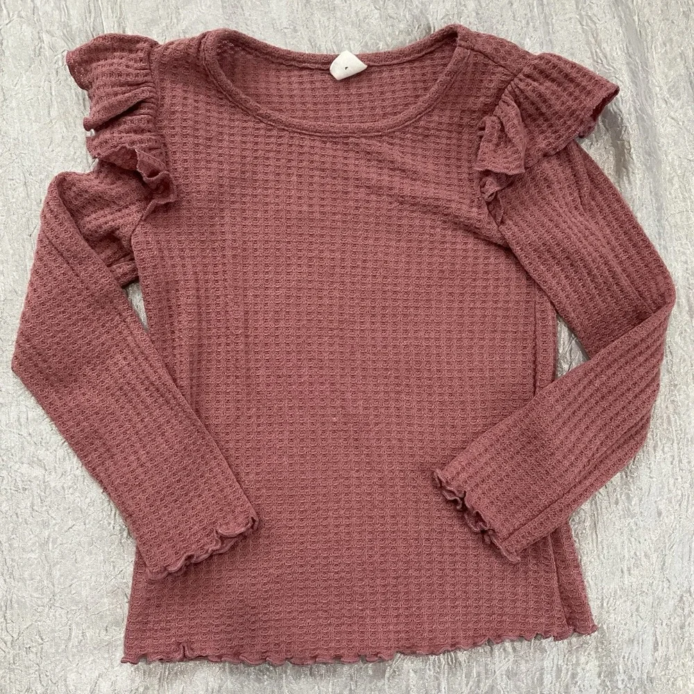 Lot Of 3 SHEIN Girls Long sleeve Shirts Size‎ 7Y Green, Pink, Tan